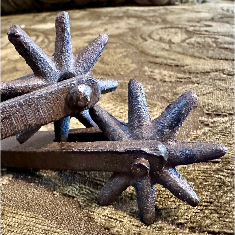 Two Rustic Metal Spurs - Picture 3 of 5